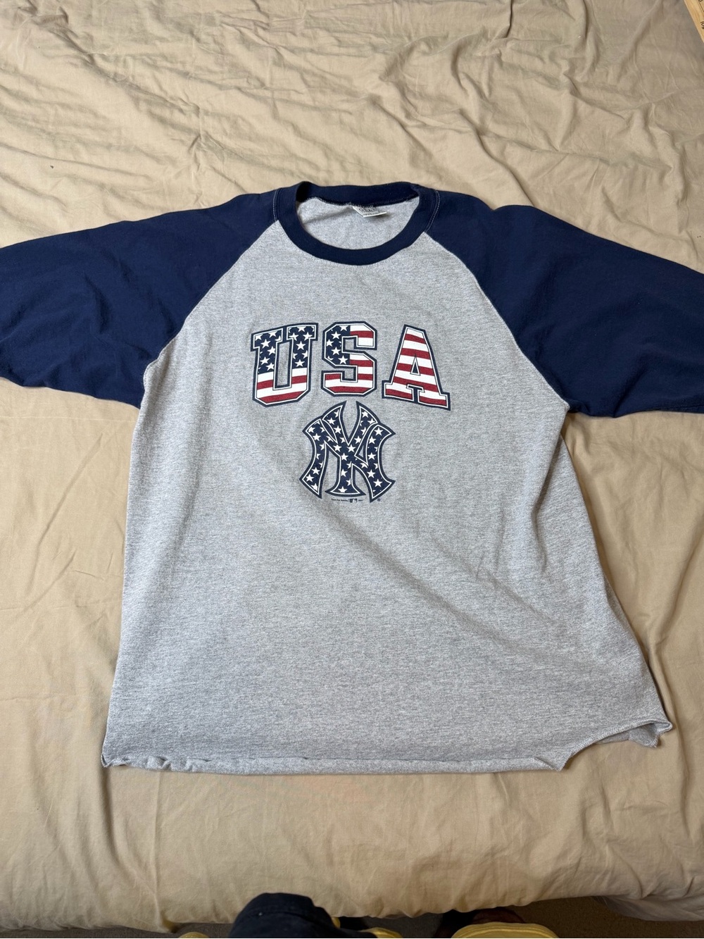Vintage 9/11 New York Yankees USA 2001 RARE Jeter Baseball Shirt Large